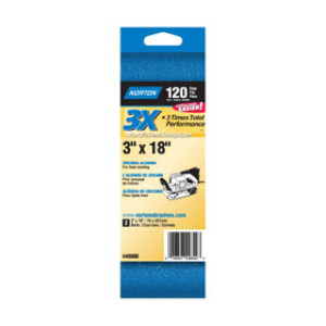 NORTON 02229 3" X 18" P120 GRIT PORTABLE SANDING BELT 49600 HANDY PACK 2 PACK