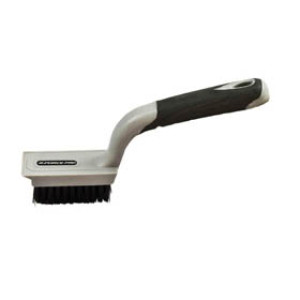 G-FORCE 44420 5" X 11" WIDE NYLON WIRE BRUSH SOFT GRIP TPR HANDLE WITH SCRAPER