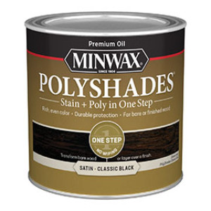 MINWAX 213954444 395 POLYSHADES SATIN CLASSIC BLACK STAIN