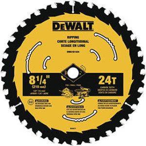 DEWALT DWA181424 8 1/4" 24T CIRCULAR SAW BLADES BLISTER