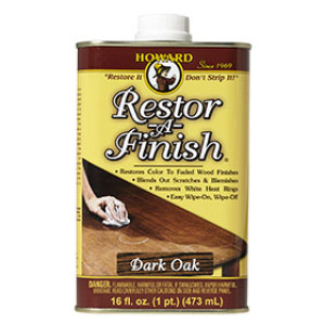 HOWARD RF7016 RESTOR-A-FINISH PENETRATING RESTORATION OIL DARK OAK FINISH