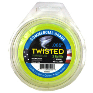 MAXPOWER 338800 .065" PREMIUM TWISTED TRIMMER LINE YELLOW COMMERCIAL GRADE 40'