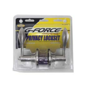 G-FORCE 80175 WAVE PRIVACY LEVER LOCKSET STAINLESS STEEL