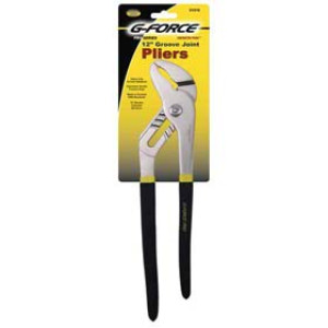 G-FORCE 21218 12" GROOVED JOINT PLIERS ERGO GRIP HANDLE