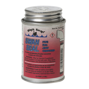 BLACK SWAN 02054 4 FL OZ SWAN SEAL WHITE PTFE PIPE JOINT COMPOUND WITH BRUSH