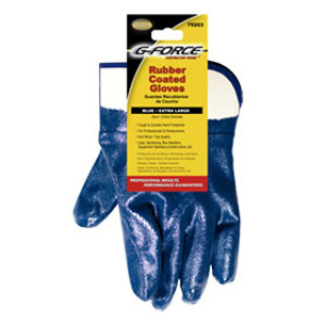 G-FORCE RC200 X-LARGE BLUE COATED RUBBER GLOVES