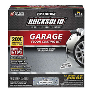 RUST-OLEUM ROCKSOLID 60003 POLYCURAMINE GARAGE COAT FLOOR KIT GREY