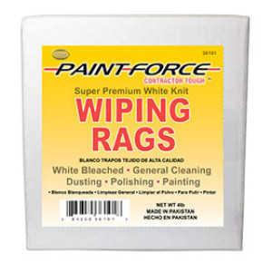 PAINT-FORCE 6403-AP #10 BLOCK NEW WHITE KNIT MILL BLEACHED RAGS