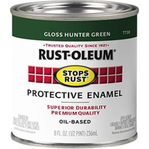 RUST-OLEUM STOPS RUST 7738730 GLOSS PROTECTIVE ENAMEL HUNTER GREEN