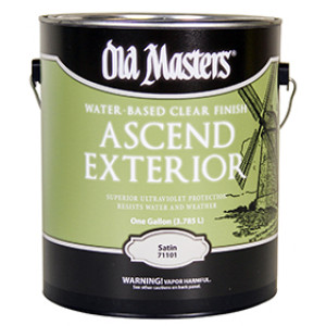OLD MASTERS 71101 ASCEND SATIN EXTERIOR WATER-BASED CLEAR WOOD FINISH GALLON