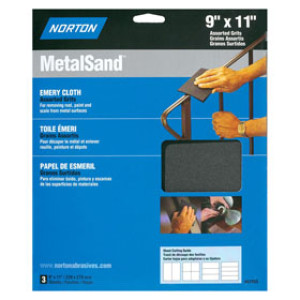 NORTON 47855 9" X 11" METALSAND SHEETS HANDY PACK ASST ( 1F,1M ,1C) 3 PACK