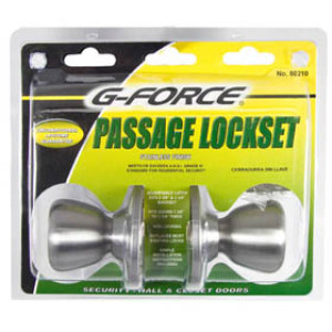 G-FORCE 80210 PASSAGE TULIP KNOB LOCKSET STAINLESS STEEL