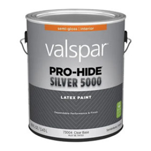 VALSPAR 73004.007 PRO-HIDE SILVER 5000 SEMI-GLOSS CLEAR BASE INT LATEX PAINT