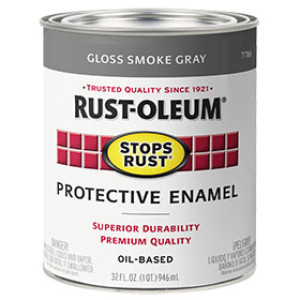 RUST-OLEUM STOPS RUST 7786502 GLOSS PROTECTIVE ENAMEL SMOKE GRAY