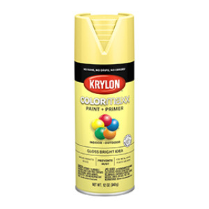 KRYLON K05507007 COLORMAXX PAINT + PRIMER GLOSS BRIGHT IDEA 12 OZ IN-OUTDOOR