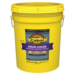 CABOT 0806.008 NEUTRAL BASE SOLID COLOR ACRYLIC SIDING STAIN