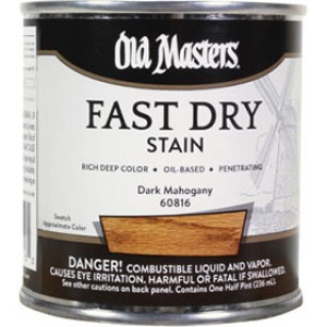 OLD MASTERS 60816 DARK MAHOGANY FAST DRY WOOD STAIN 1/2 PINT