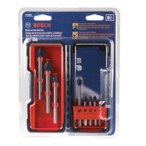 BOSCH GT-3000 8PC GLASS AND TILE CARBISE TIP DRILL BIT SET
