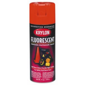 KRYLON K03102 11 OZ FLUORESCENT YELLOW ORANGE SPRAY PAINT