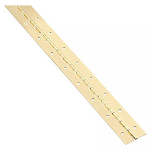 NATIONAL N148-304 V570 1-1/2" X 48" BRASS FINISH STEEL CONTINUOUS HINGES