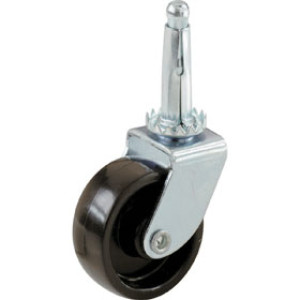 SHEPHERD 9557 1-1/4" LIGHT DUTY PLASTIC FURNITURE CASTERS STEM 02 BLACK (4PK)