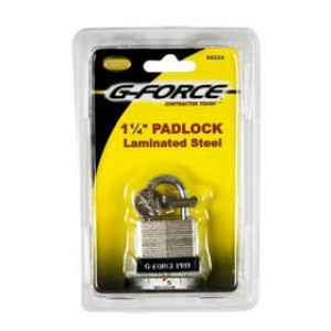 G-FORCE 60224 1-1/4" STEEL LAMINATED PADLOCK
