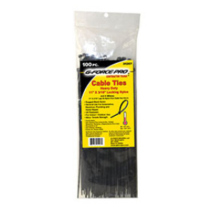 G-FORCE 25207 100 PK 11" NYLON BLACK CABLE TIES