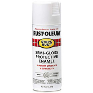 RUST-OLEUM STOPS RUST 7797830 12 OZ PROTECTIVE ENAMEL SEMI-GLOSS WHITE SPRAY