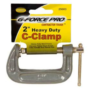 G-FORCE 25003 2" C-CLAMP T-BAR HANDLE AND SWIVEL PAD