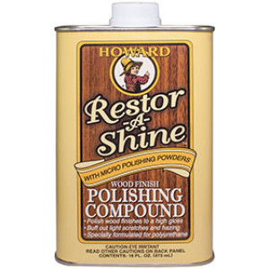 HOWARD RS0016 RESTOR-A-SHINE 16 OZ WOOD FINISH POLISHING COMPOUND