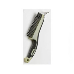 HYDE 46834 MAXX GRIP PRO WIRE BRUSH 6" X 1" WITH SCRAPER