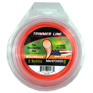 MAXPOWER 333095 .095" ROUNDCUT TRIMMER LINE ORANGE RESIDENTIAL GRADE 40'L NYLN