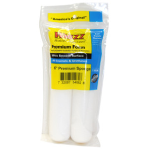 WHIZZ 54062 6" FOAM ROLLER REFILL WITH TWO ROUND ENDS (2-PACK)