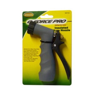 G-FORCE 53112 PISTOL GRIP INSULATED HOSE NOZZLE THREADED FRONT & BRASS STEM