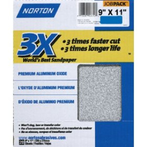 NORTON PROSAND 02633 9" X 11" P320 PREMIUM SANDING SHEETS EXTRA FINE J/P 20PK