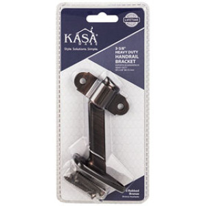 KASAWARE KFR1-A-ORB1 HEAVY DUTY HANDRAIL BRACKET OIL RUBBED BRONZE 3-3/8"
