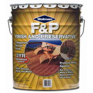 WOLMAN 14415 F&P FINISH & PRESERVATIVE CEDAR TRANSPARENT PREMIUM WOOD FINISH