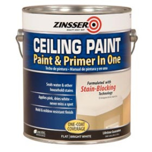 ZINSSER CEILING-PAINT 260967 PAINT & PRIMER IN ONE - STAIN BLOCKING LOW VOC