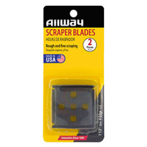 ALLWAY TOOLS 06007 22B 1-1/2" 4-EDGE REPLACEMENT SCRAPER BLADE 2 PACK CARDED