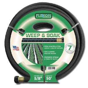 FLEXON WS5850 5/8" X 50' ROUND RECYCLED RUBBER SOAKER HOSE