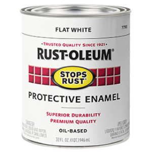 RUST-OLEUM STOPS RUST 7790502 PROTECTIVE ENAMEL FLAT WHITE