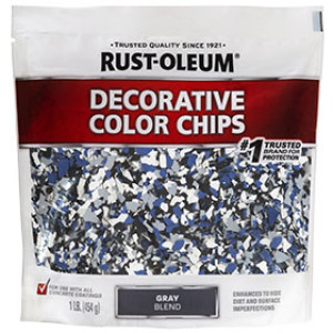 RUST-OLEUM 301359 1 LB BOX UNIVERSAL DECORATIVE COLOR CHIPS GRAY BLEND