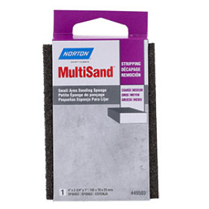 NORTON 49503 4" X 2-3/4" X 1" MULTISAND SMALL AREA MED/COARSE SANDING SPONGE