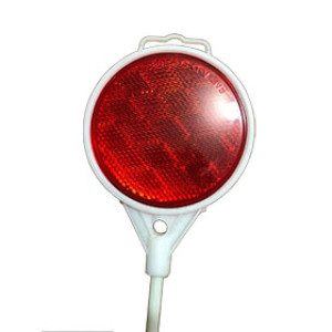 P-T 840074 DRIVEWAY MARKER 48" FIBERGLASS REINFORCED FLEX ROD RED REFLECTOR