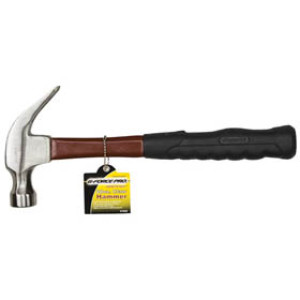 G-FORCE 21020 20 OZ CLAW HAMMER RED FIBERGLASS HANDLE WITH RUBBER GRIP