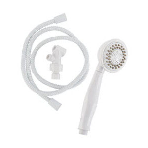 PLUMB PAK K742WH HANDHELD SHOWER KIT 3 FUNCTION WHITE WITH 60" HOSE