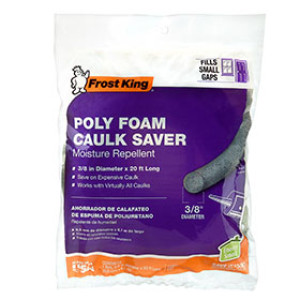 FROST KING C21H 24288 3/8" X 20' POLY FOAM CAULK SAVER BACKER ROD