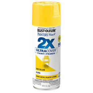 RUST-OLEUM 2X PAINTER'S TOUCH 334046 ULTRA COVER ENAMEL GLOSS SUN YELLOW