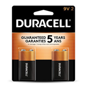 DURACELL MN1604B2 2 PK 9V COPPERTOP ALKALINE BATTERY 84867468