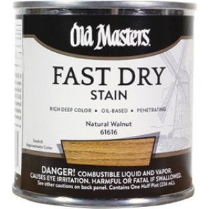 OLD MASTERS 61616 NATURAL WALNUT FAST DRY WOOD STAIN 1/2 PINT